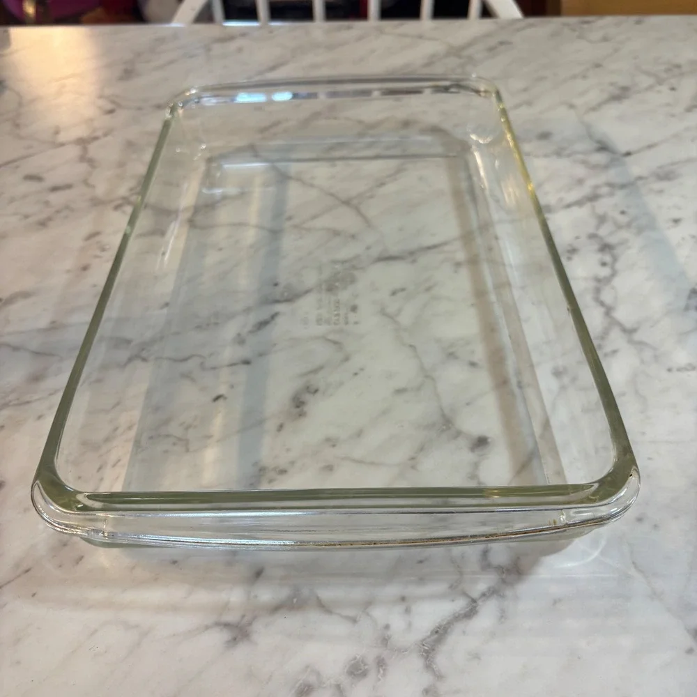 Vintage Pyrex 233 Clear Glass Rectangular BakingDish 3 Quart 13.5x8.75x2 Corning